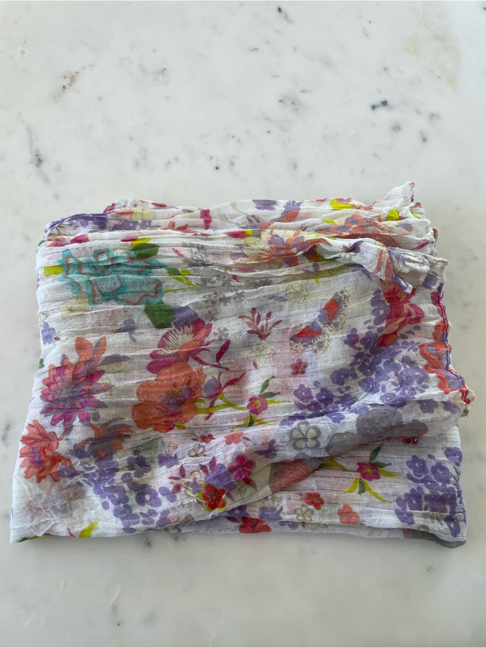 H&M Floral Sheer Scarf